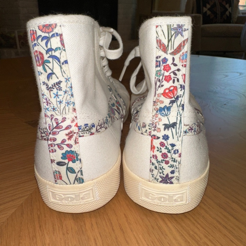 NWOT J. Crew x Gola for J. Crew Coaster High Top Sneakers Liberty floral - Picture 6 of 10